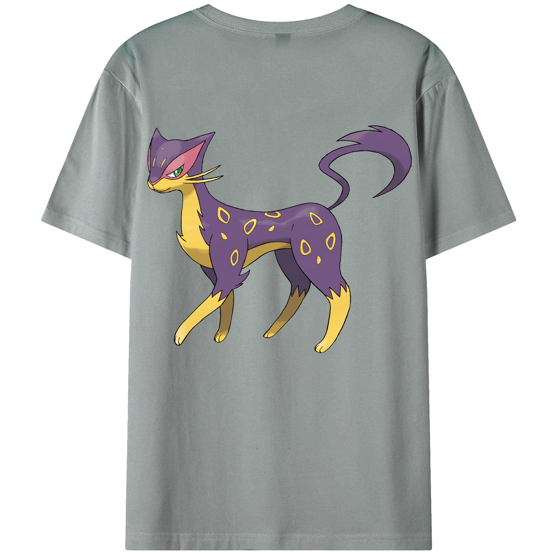（画像用） ポケットモンスター Pokémon 綿100％ メンズ半袖Tシャツ（バックプリント） 通気性